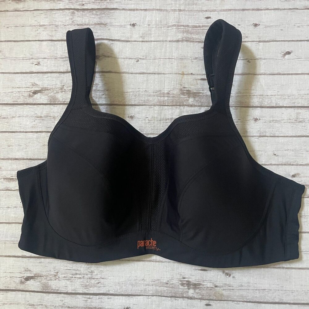 Panache Womens Sport Power 5021 Underwire High Impact Sports Bra Black Size 36DD